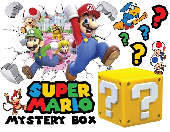 Super mario mystery box Super mario inspired mystery box Personalized box  Mystery party box Super mario present Choose box size S,M,L,XL,XXL
