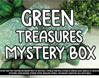 Groene schatten mystery box Groene kristallen mystery box Crystal mystery box Crystal inspired mystery box Kies box size (S, M, L,)