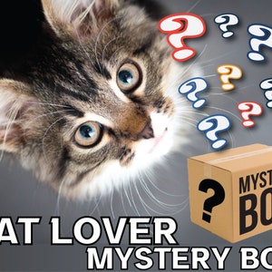 Cat lover mystery box Personalized cat lover mystery box Cat lover present Choose box size (S, M, L, XL, XXL)