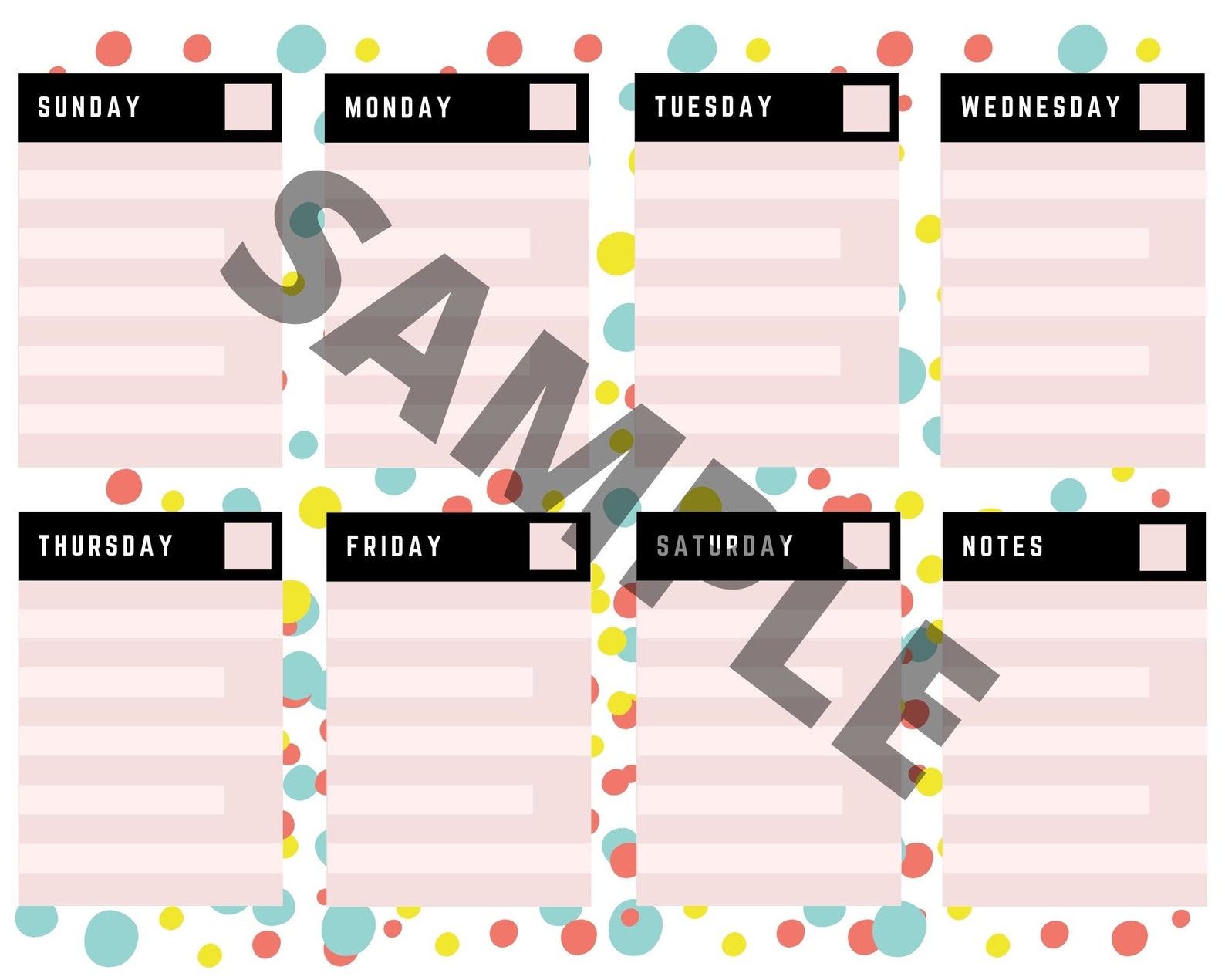 Goodnotes Calendar Weekly Digital Calendar iPad Planner Etsy