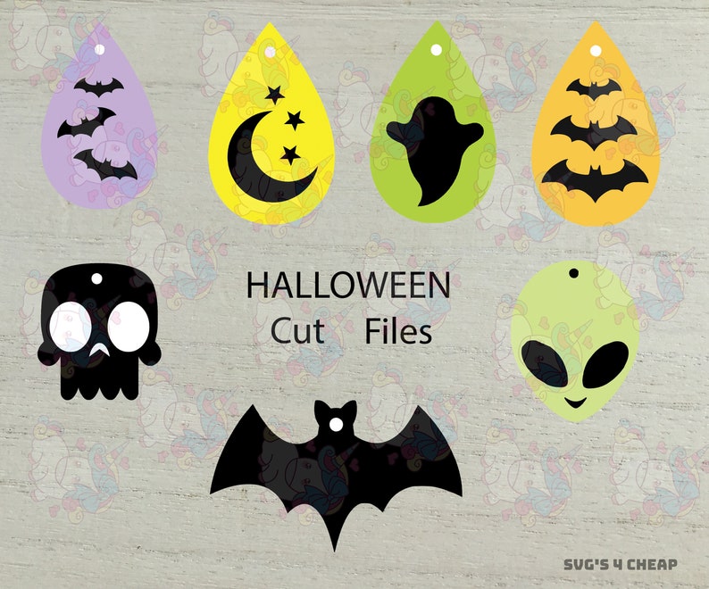 Download Halloween Earring Svg Big bundle Halloween earring svg Dxf ...