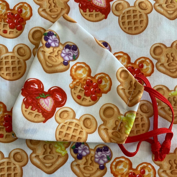 Masque tissu Disney Gaufre Mickey Minnie