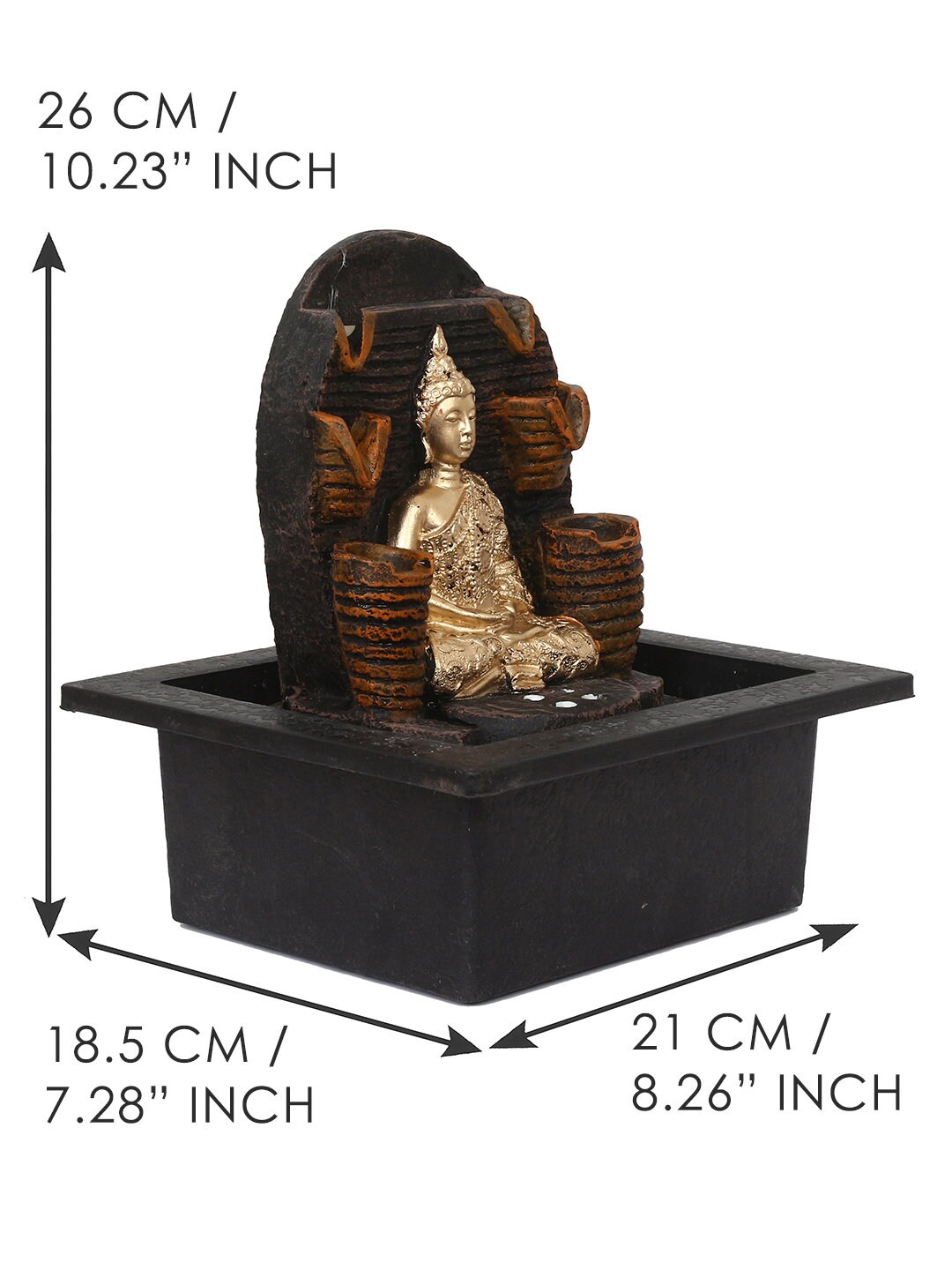 Gold Buddha Indoor Water Fountain with LED Light New Home Etsy