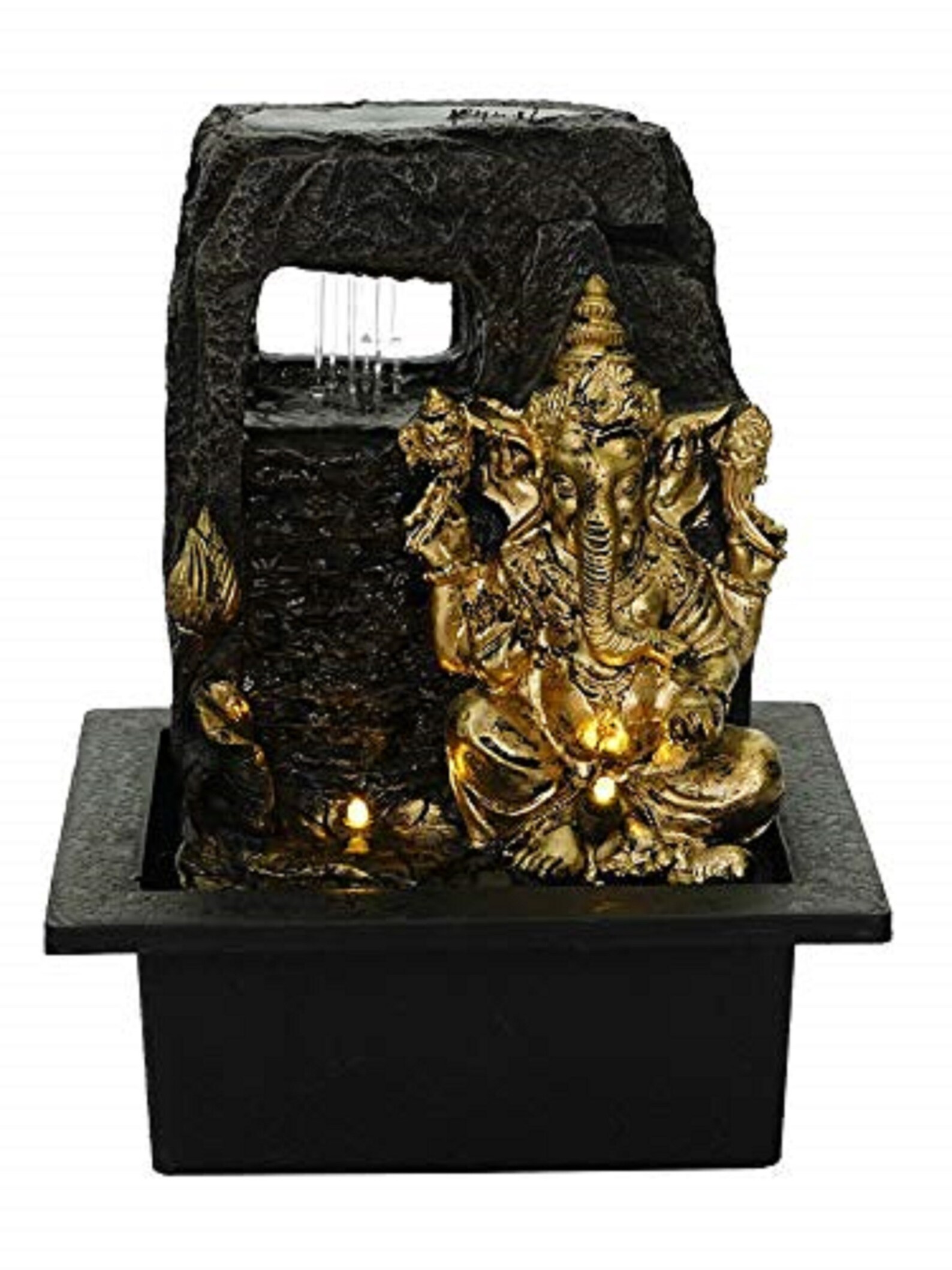 Golden Ganesh Indoor Water Fountain with LED Light New Home Etsy