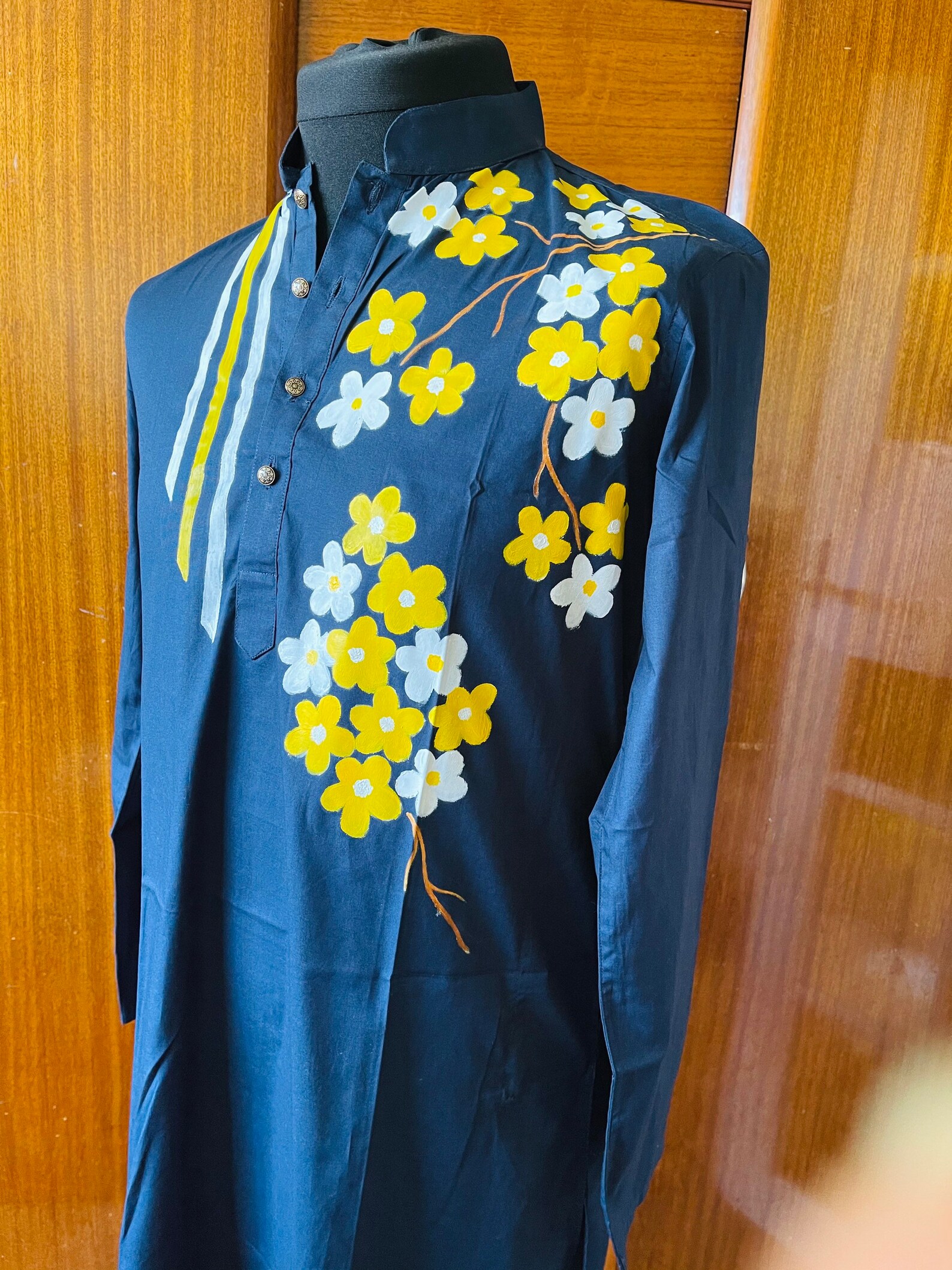 Hand painted beautiful mens Kurta PANJABI For all occasions Etsy
