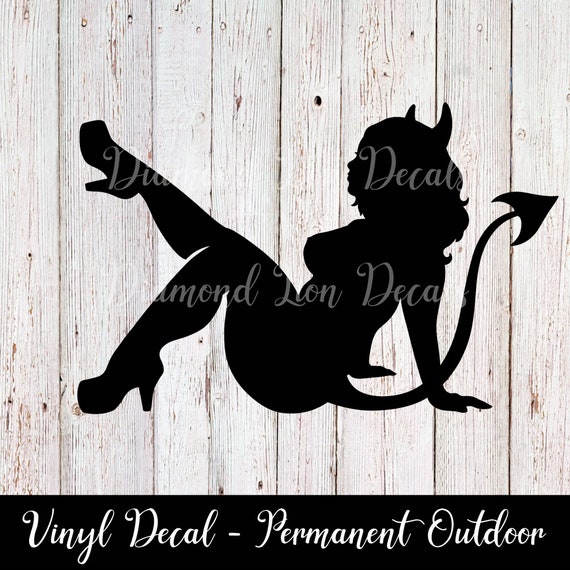 Devil Silhouette Decal︱Sexy Woman︱Butt︱Booty︱Thicc︱Thick girl︱Vinyl Decal︱Sticker︱Car Decal︱Laptop Sticker︱Water Bottle Decal