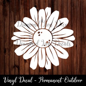 Full Daisy Decal︱Flower Decal︱Car Decal︱Laptop Decal︱Window Decal︱