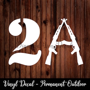 2nd Amendment Decal︱Rights︱America︱Patriotic︱Gun︱Rifle︱AK︱Vinyl Decal︱Sticker︱Car Decal︱Laptop Sticker︱Water Bottle Decal