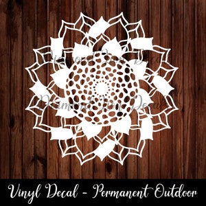 Mandala Sunflower Decal︱Boho Decal︱Car Decal︱Laptop Decal︱Window Decal︱