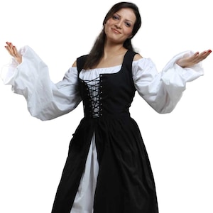 ThePirateDressing Medieval Renaissance Pirate Cosplay Costume Women Dress Gown