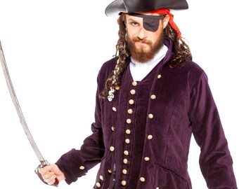 ThePirateDressing Mittelalter Renaissance Piraten 100% Baumwolle Kapitänsmantel