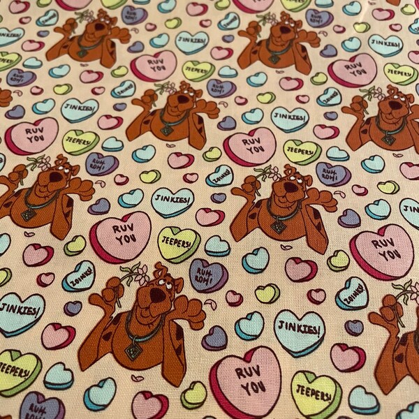 Scooby Doo "I Ruv You" Fabric