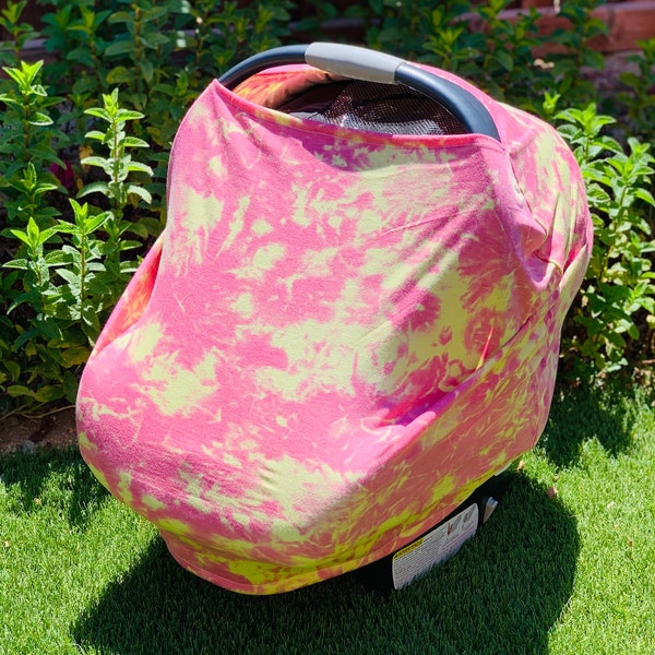 Gold Tie Dye Pet Car Seat Cover