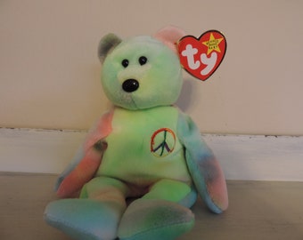 PEACE ty SUPER RARE beanie baby w/watermark