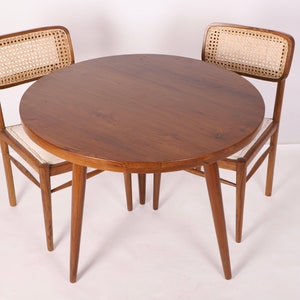 Round dining table,kitchen table,made of solid teak Handcrafted in India