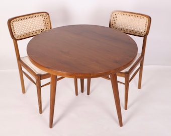 Round dining table,kitchen table,made of solid teak Handcrafted in India