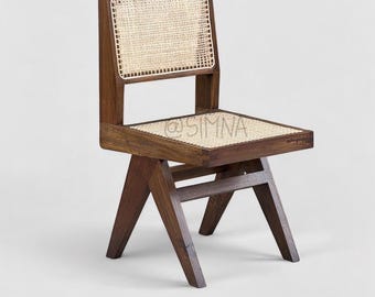 Conjunto de 2: Cadeira de jantar de teca de meados do século - inspirada em Chandigarh