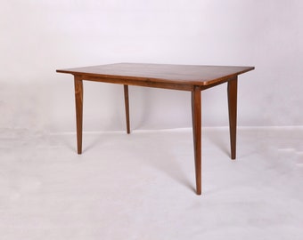 Mid century solid teak dining table handcrafted in India