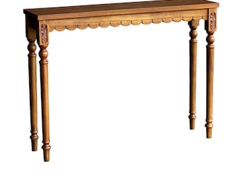Solid teak carving entryway cansole handcrafted in India