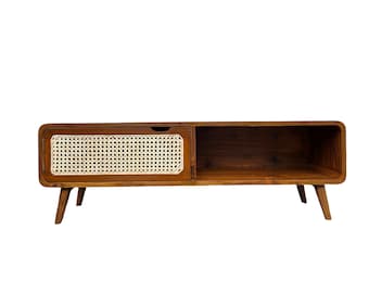 Midcentury small solid teak t.v stand,media cansole,record player