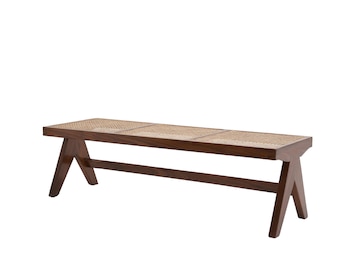 Teak bench high quality pierre jeanneret handmade in india with A-Garde teakwwood