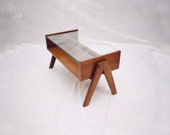 Solid Teak coffee table high quality pierre jeanneret handmade in India with A-Garde teakwood