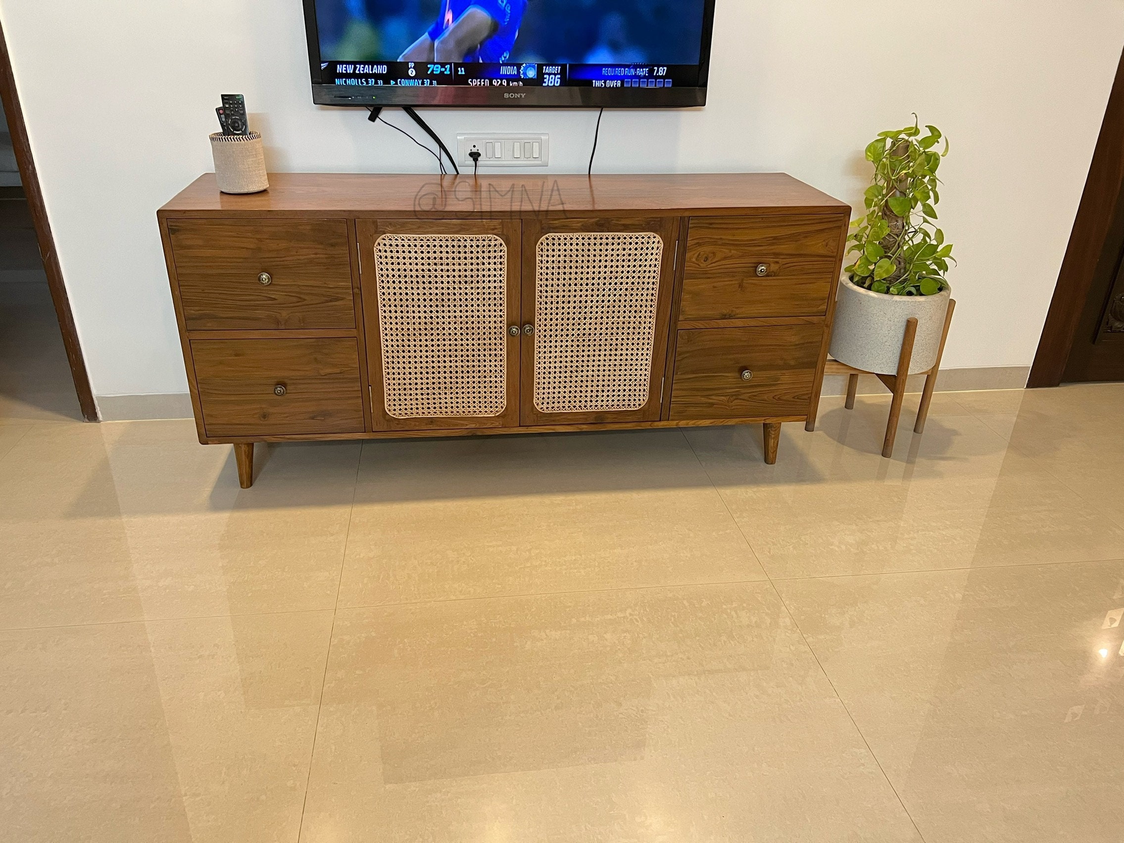 Tv Stand Round Edges Etsy UK