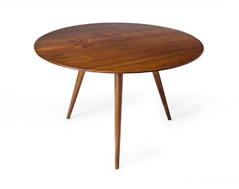 Mid century round dining table,kitchen table,breakfast table handcrafted in Solid teak