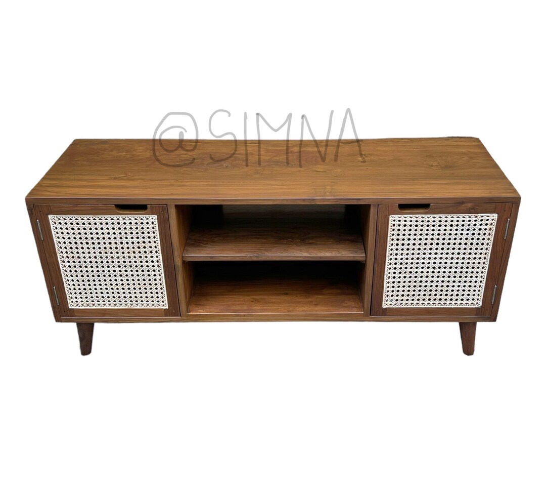Mid Century Tv Unit,media Cansole,sideboard Handcrafted in Solid Teak