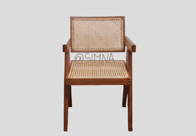 Teak Floating Back Chair: (PJ) Jeanneret Style, Handmade in India - Etsy
