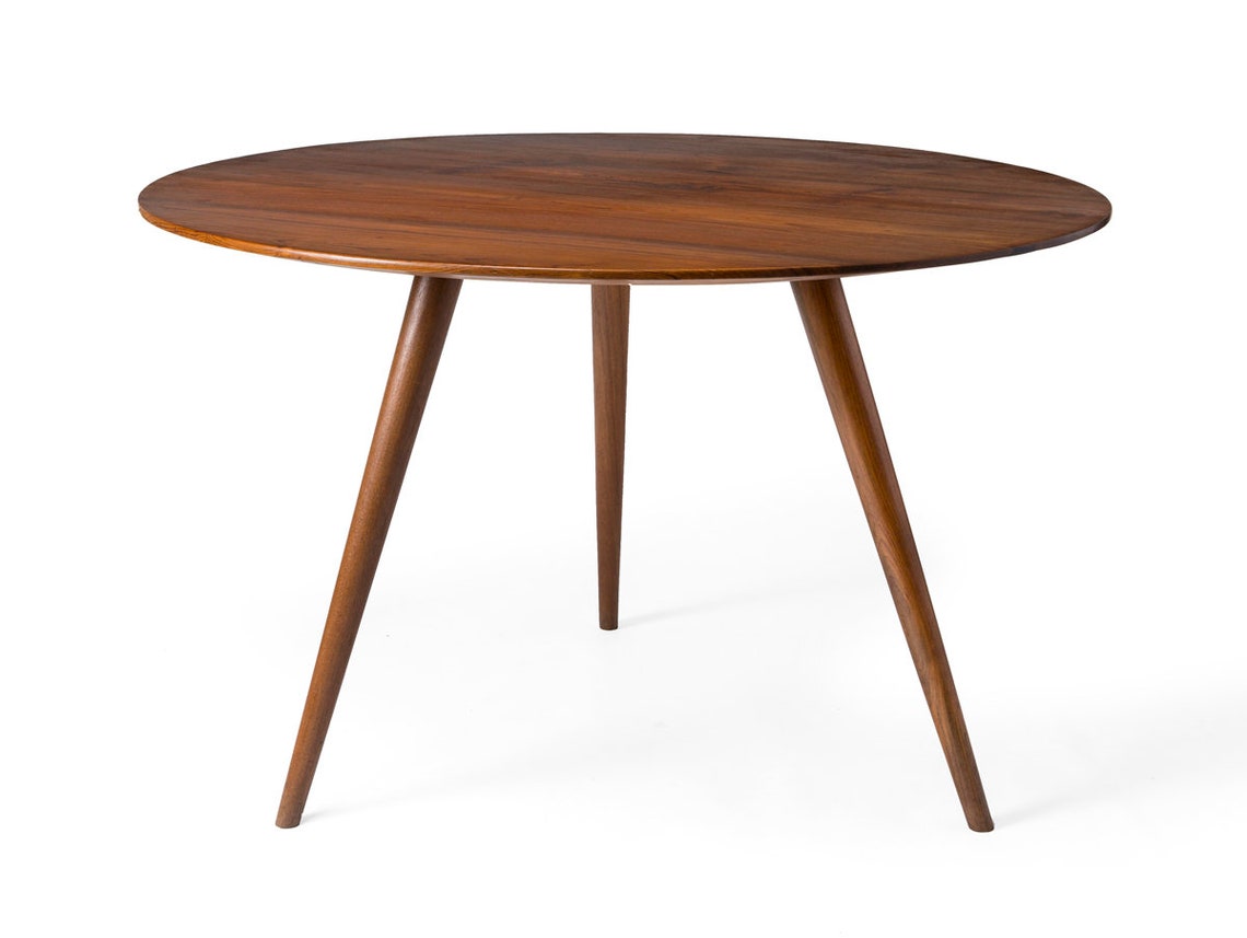 Mid Century Round Dining Tablekitchen Tablebreakfast Table Etsy