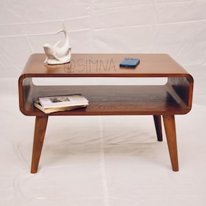 solid Teak mid-century coffee table handcrafted In india