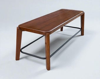 Midcentury modern pj( jeanneret) inspired bench handcrafted in solid teak in India