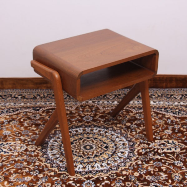 Solid teak round edges nightstand,side table,Handcrafted in India