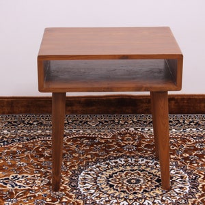 Solid teak nightstand,side table handcrafted in India