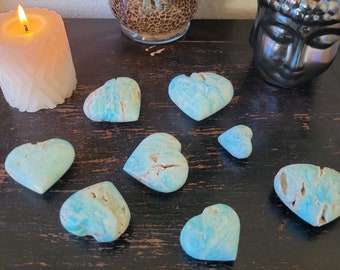 Cuori di aragonite blu