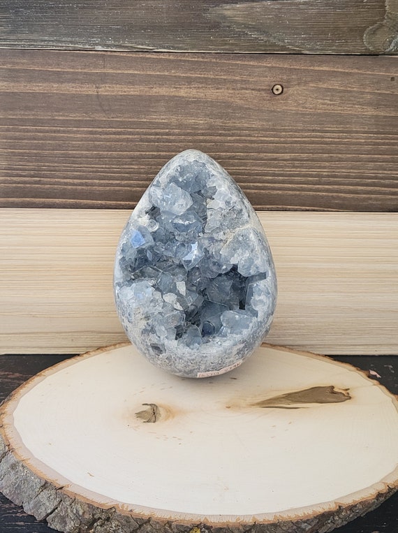 セレスタイトジオードエッグ - Etsy 日本