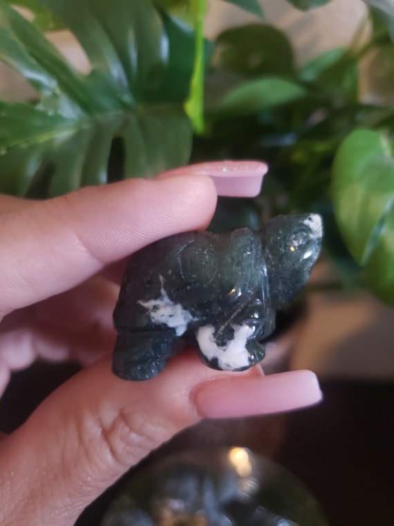 モスアゲート　タートル モスアゲート63mm丸玉