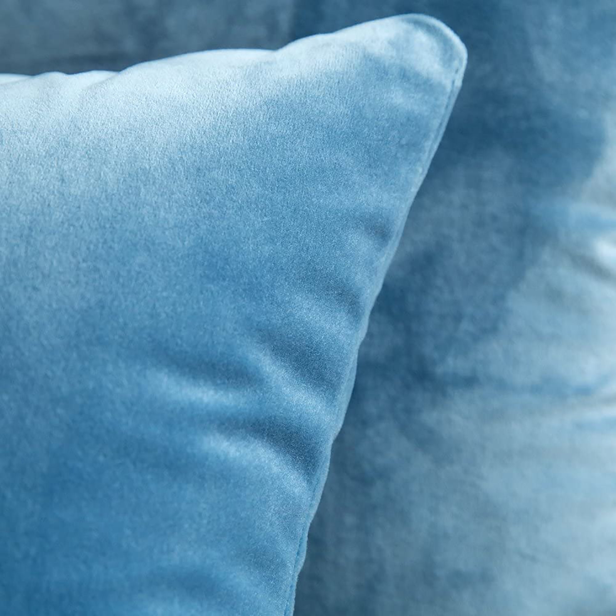 Set of 2 Light Blue Velvet Cushion Covers 45x45 Cm Etsy UK