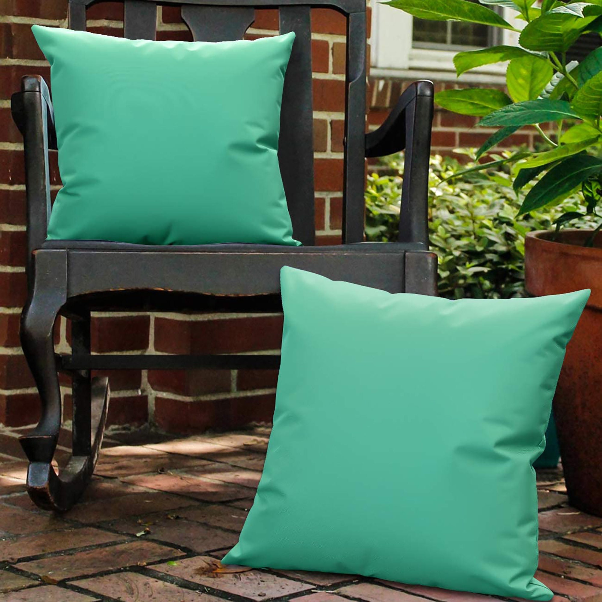 Green Waterproof Outdoor Cushion Covers Set of 2 Cushion Etsy