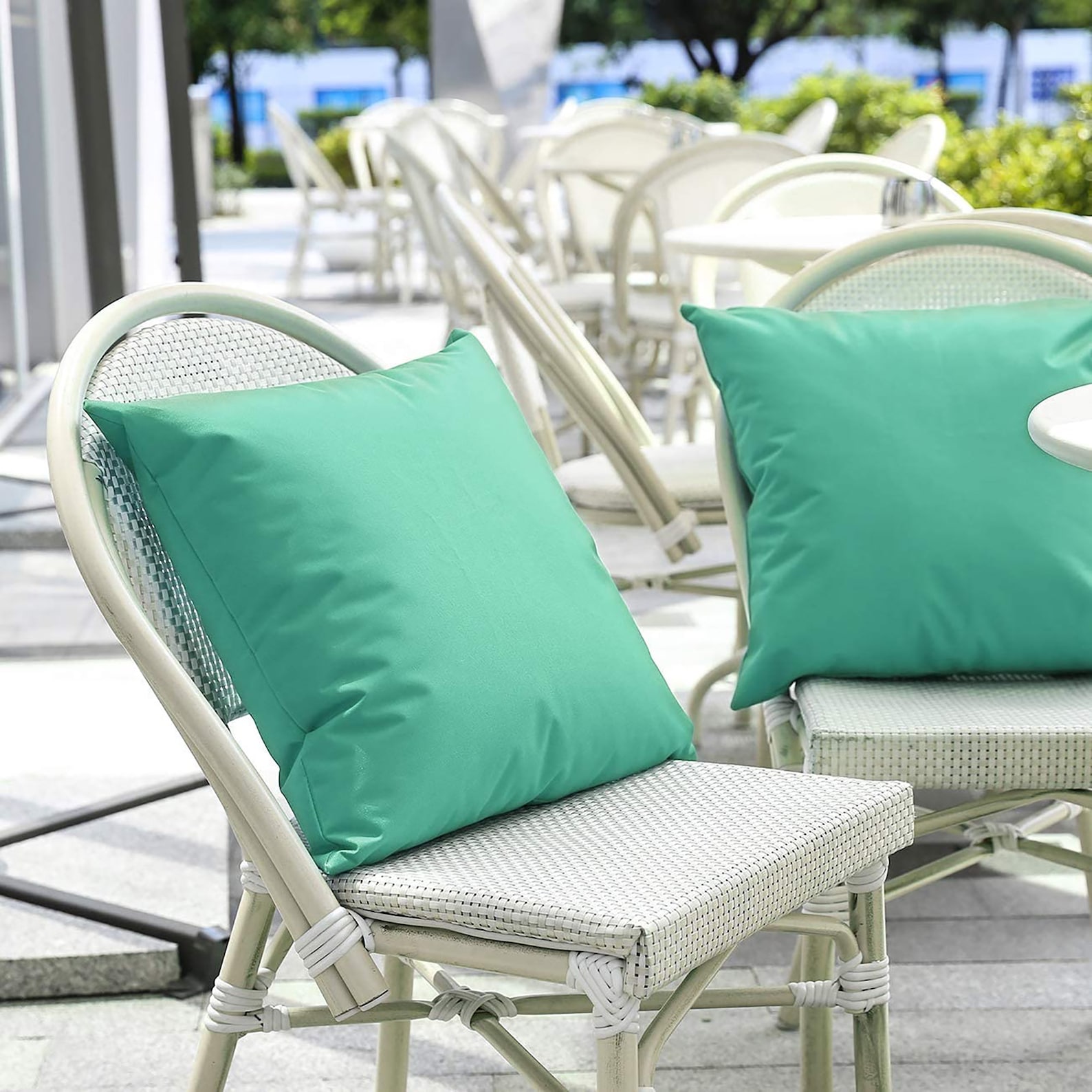 Green Waterproof Outdoor Cushion Covers Set of 2 Cushion Etsy