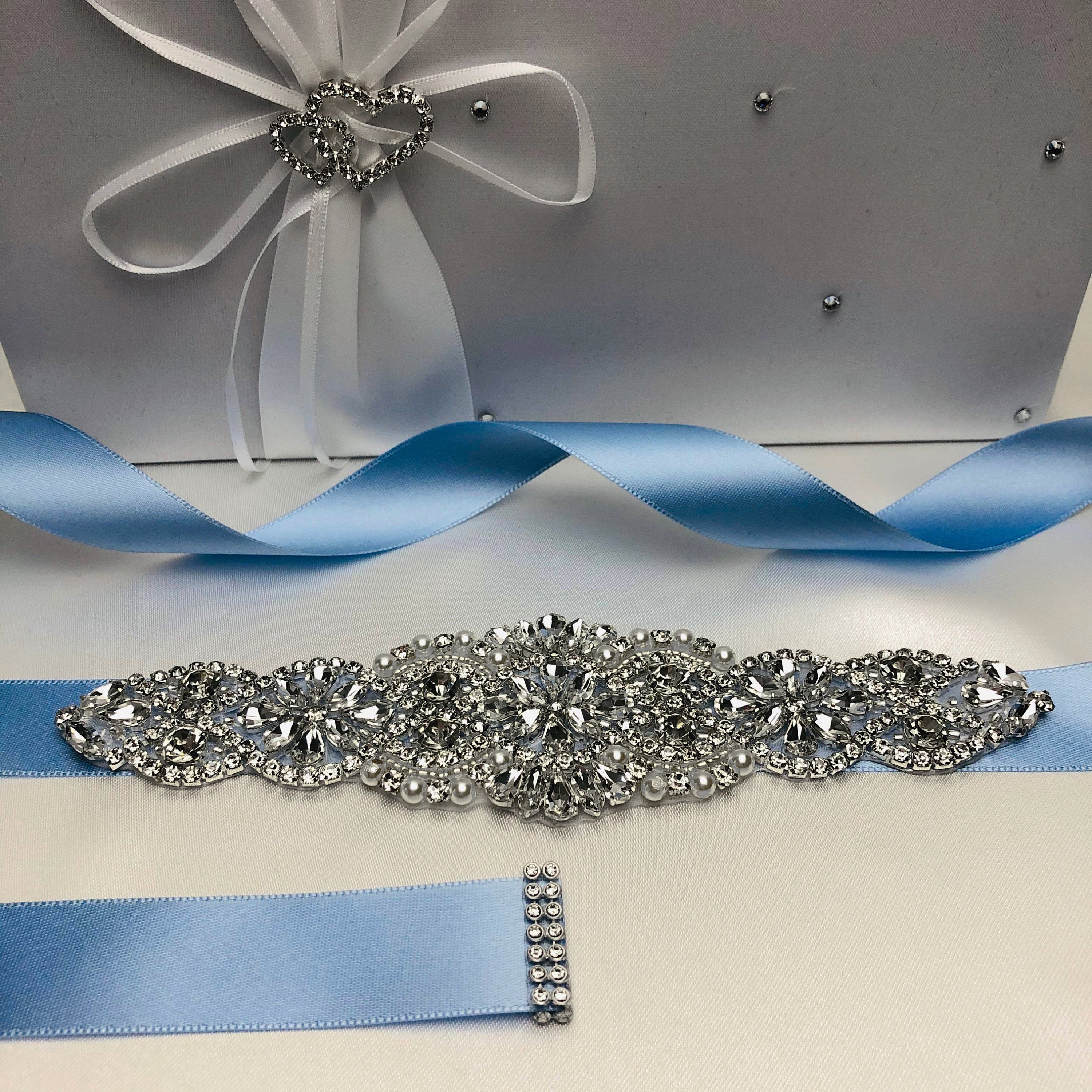 Light Blue Wedding Belt Wedding Dress Belt Bridal Belt Prom Etsy