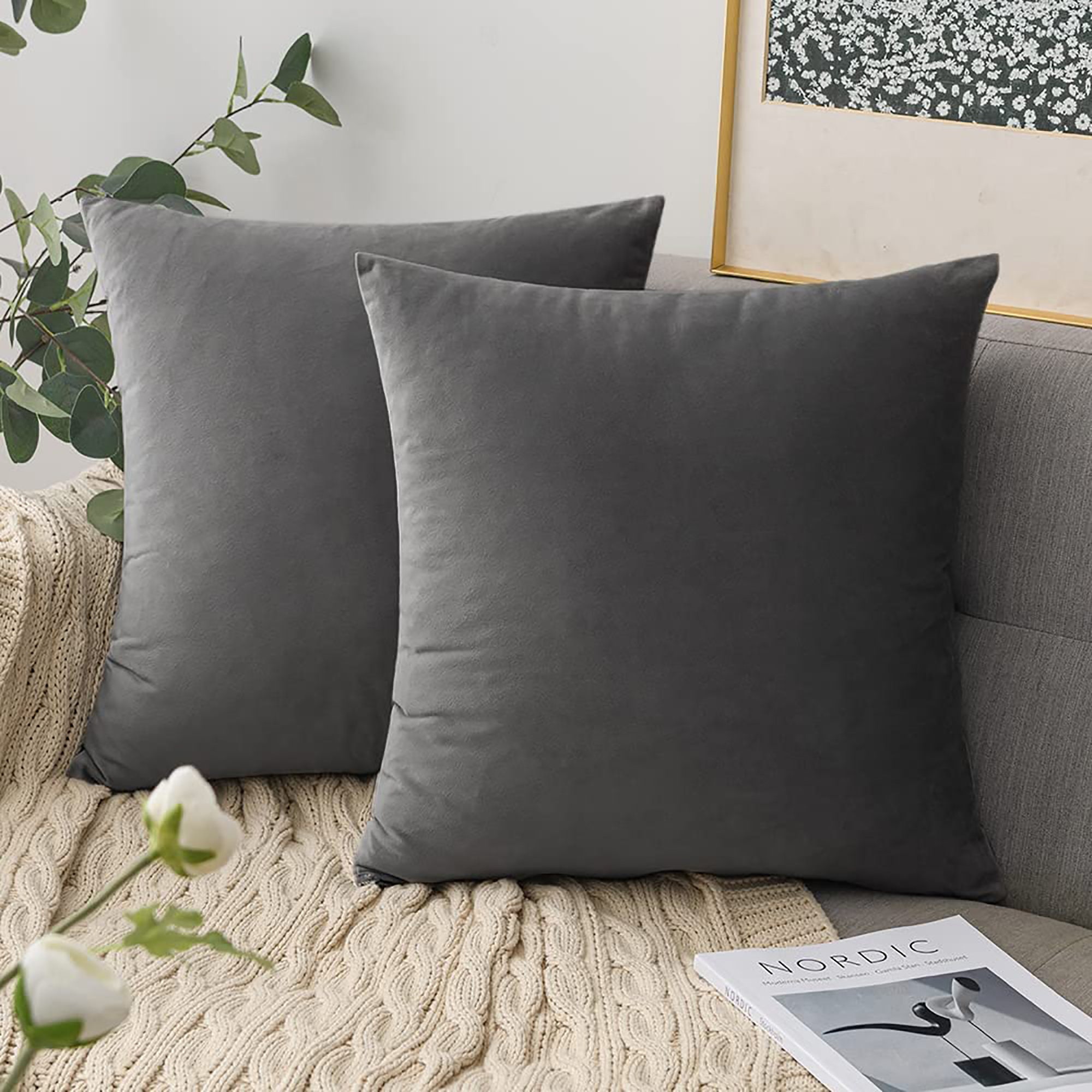 Decorative Cushions for Sofa Velvet Cushion Cover 45x45 Printed Pillow  Cover for Sofa Bed Decor Nordic Decorative Pillows