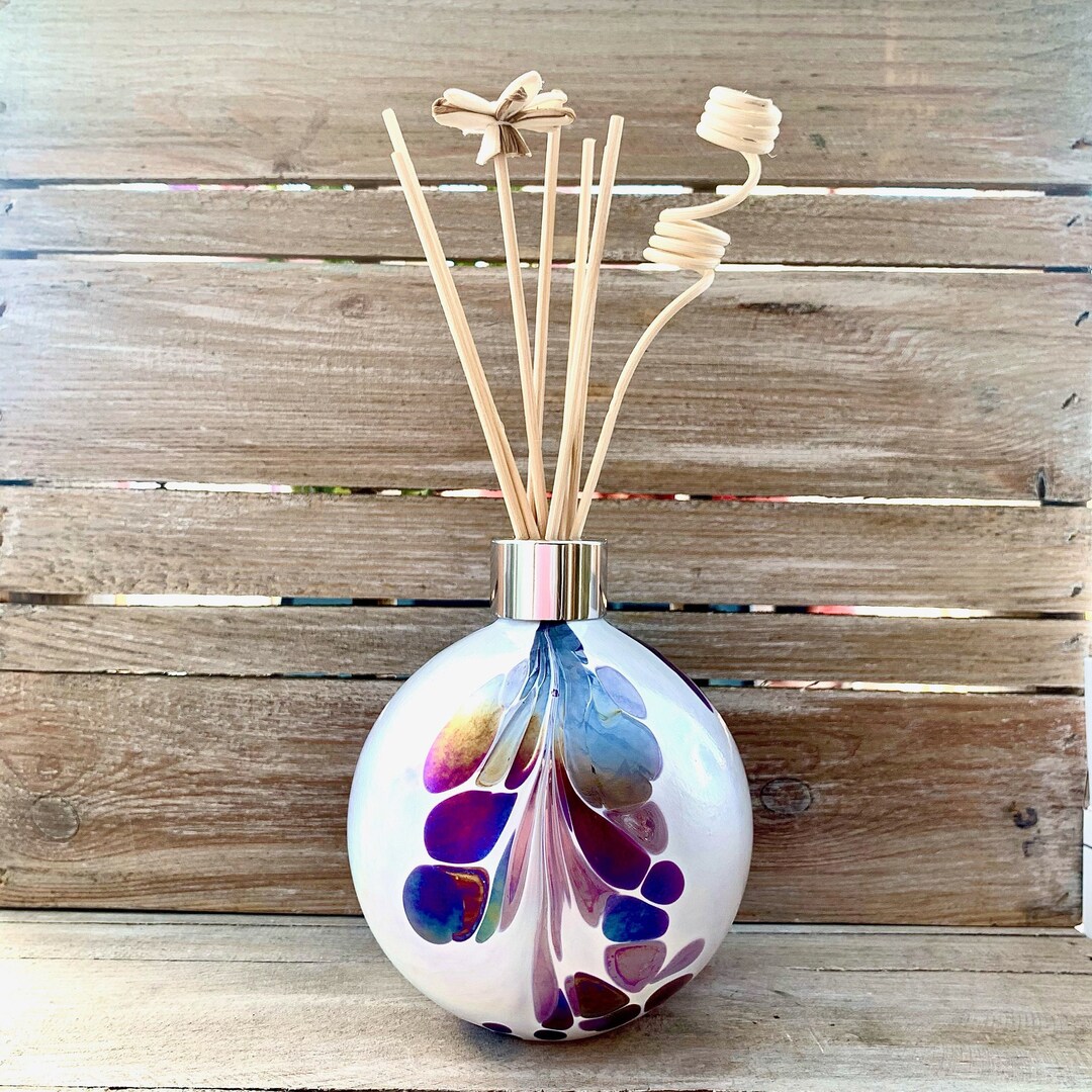Luxury Mouth Blown Glass Reed Diffuser Set With Handmade Fragrance