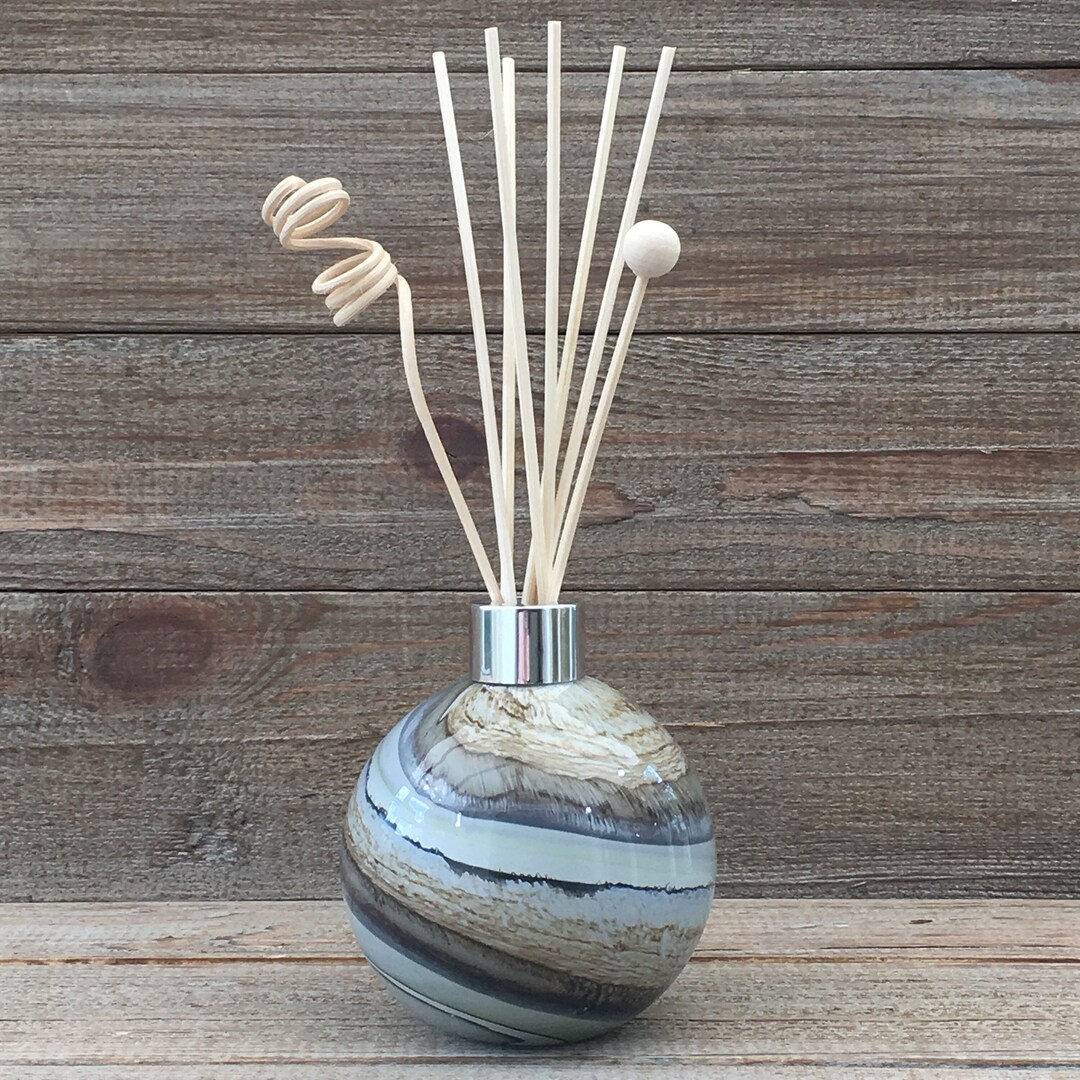 Luxury Mouth Blown Glass Reed Diffuser Set With Handmade Etsy