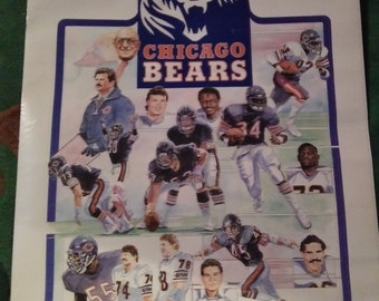 1980s Michael Singletary Chicago Bears Player Poster 15 x 22.5 Osco-Drug Kodak Vintage Poster The BEARS ARE BACK!