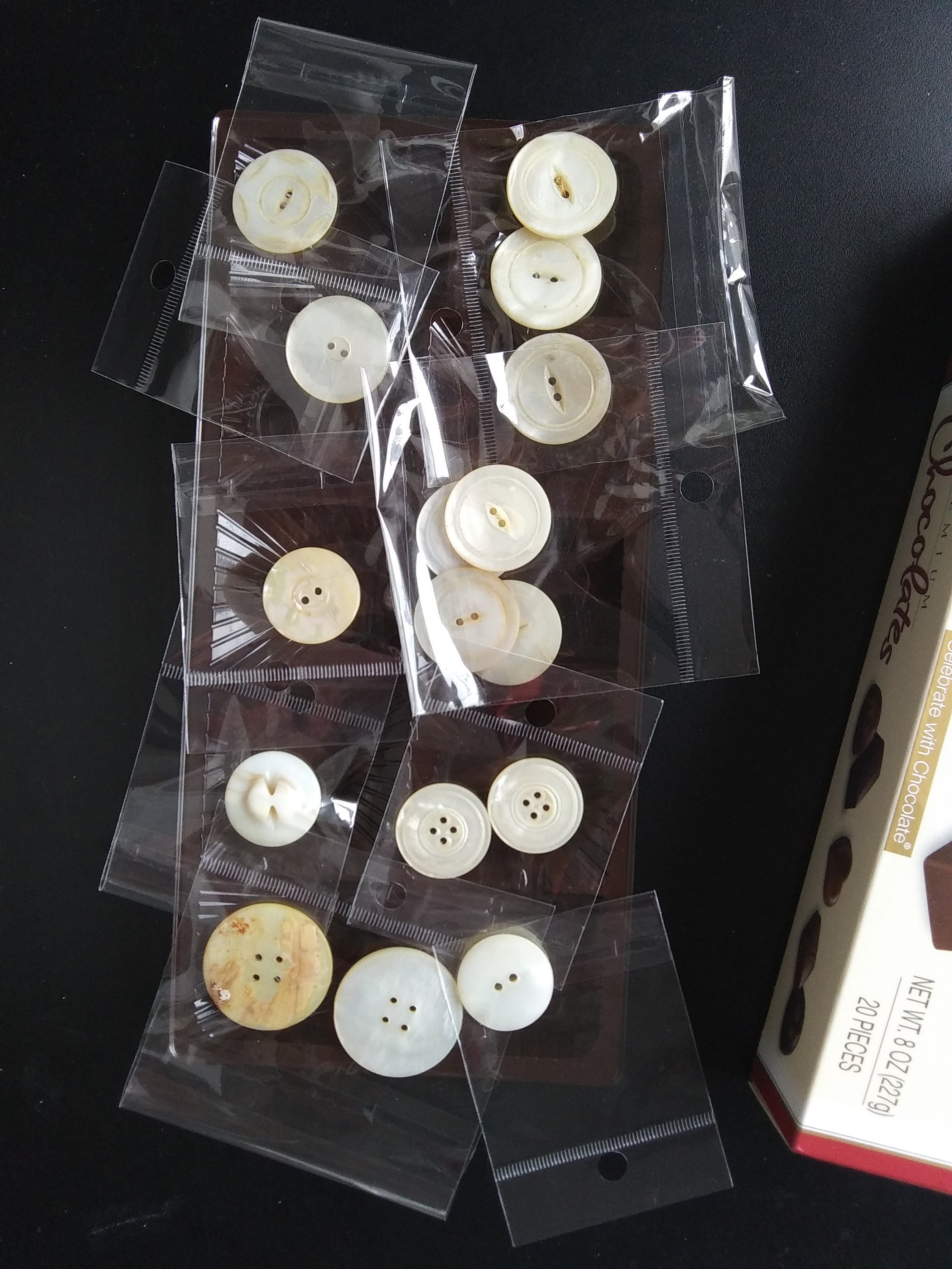 Vintage Shell Buttons Lot 16 Etsy