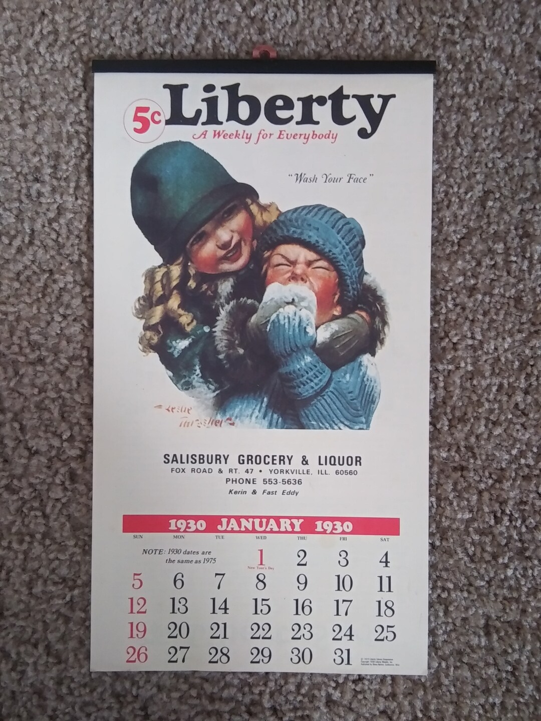 Yorkville Liberty Calender Etsy