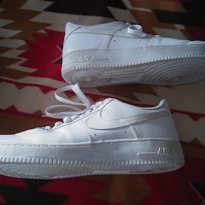 Nike Air White Dockers Upper Leather Black Size 15