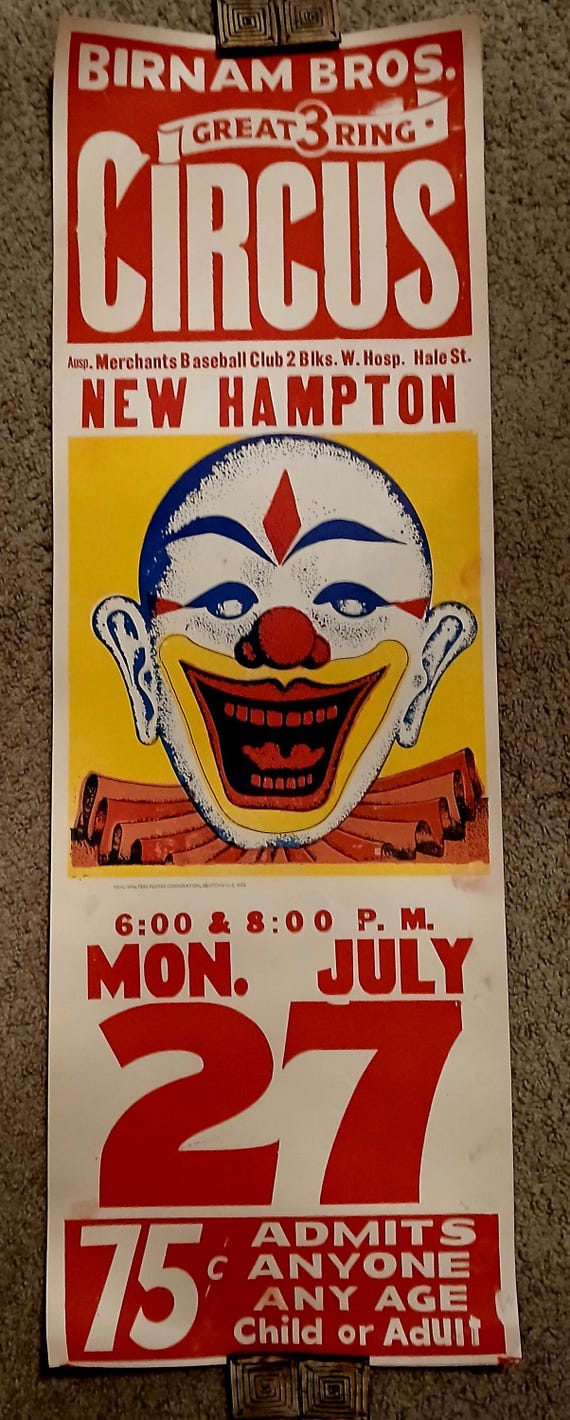 Circus Franzen Bros Iowa Poster 1980's - Etsy